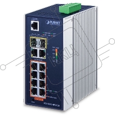 Коммутатор PLANET IGS-4215-8P2T2S, 8×1 Гбит/с PoE + 2×1 Гбит/с + 2×1 Гбит/с SFP, управляемый