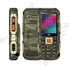 Мобильный телефон BQ 2410L Tank Power 4G камуфляж/золотистый