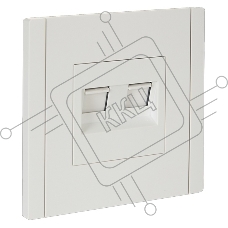 Розетка компьютерная IEK FORTE&PIANO FP234 2-ая RJ45 кат.6 белый