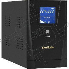 Источник бесперебойного питания ExeGate EX292631RUS SpecialPro Smart LLB-2000.LCD.AVR.4C13.RJ.USB 2000VA/1200W, LCD, AVR, 4*C13,RJ45/11,USB, металлический корпус, черный