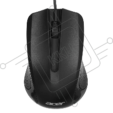 Мышь проводная Acer OMW010 черный, 1200 dpi, USB, кнопки - 3