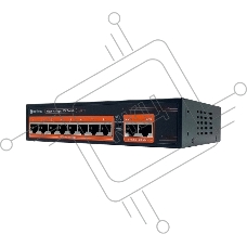 Коммутатор Optimus U1IC-8F/2G, 8×100 Мбит/с PoE+ + 2×1 Гбит/с Uplink, настраиваемый