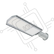 Светильник светодиодный уличный ДКУ RD 10 P 100W SHB 850 GR 566х177мм 100Вт 5000К IP66 консольн. сер. Русский Свет 17121023066