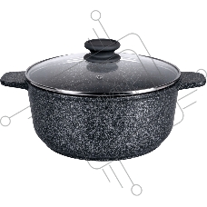 Кастрюля Maunfeld GRETA MF24GRTT01CR из литого алюминия со стеклянной крышкой, 24 см, 4 л