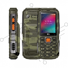 Мобильный телефон BQ 2410L Tank Power 4G камуфляж/метал