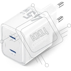 Сетевое зарядное устройство Vention на 2 порт USB С+C GaN 45W белый
