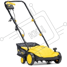 Скарификатор электрический Champion ESC1532 Мощность двигателя 1500 Вт, Напряжение сети 230,50 В, Гц, Вес c травосборником 9,3 кг, Ширина обработки 320 мм, Высота аэрации -4/0/+4/+12 мм, Высота скарификации -12/-8/-4/+4 мм, Тип/объем травосборника ткань/3