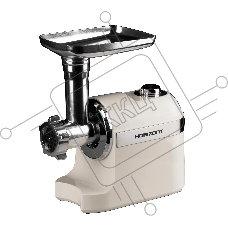 Мясорубка электрическая Horizont HMG02A-1800 белый, 1800 Вт, 1.6 кг/мин, реверс, защита от перегрузки, металлический лоток, насадки - 2