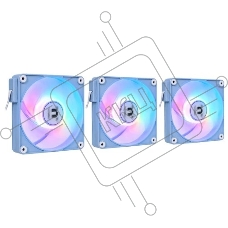 Комплект вентиляторов для корпуса Thermaltake CT120 EX Reverse ARGB Sync (3 шт.) голубой, 120 мм, 2000 об/мин, 31.2 дБ, 4 pin