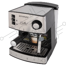 Кофеварка рожковая Endever Costa-1060 черный/стальной, исп. кофе - молотый, 1.6 л, 1000 Вт, 20 бар