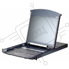 KVM консоль с переключателем ATEN 1L/1R 16p C5 D.Rail LCD KVM over IP SW
