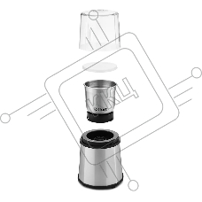 Кофемолка Kitfort КТ-746 200Вт сист.помол.:ротац.нож вместим.:200гр нержавеющая сталь/черный