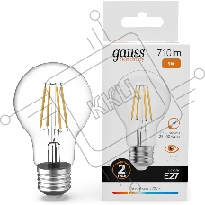 Лампа филам. Gauss Filament 9Вт цок.:E27 груша св.свеч.бел.теп. (упак.:10шт) (22219)