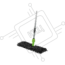 Швабра HAPPY PANDA HP-M07 телескопическая, 120 см, с насадкой лапша+бархат