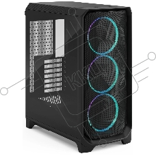 Корпус Fractal Design Meshify 3 Black RGB TG Light Tint, Midi-Tower, чёрный, 3 x 140 мм