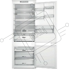 Холодильник встраиваемый Whirlpool WHSP70T241P 70 см, 193.5х54.3х69 см, 295/95 л, инверторный компрессор, автоматическая разморозка, зона свежести влажная, сенсорное управление, технология 6 SMYSL FreshControl, MultiFlow, FreezeControl, перенавешиваемые д