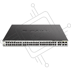 Коммутатор D-Link DGS-1210-52MP/F4A, 48×1 Гбит/с + 4×1 Гбит/с Combo, настраиваемый