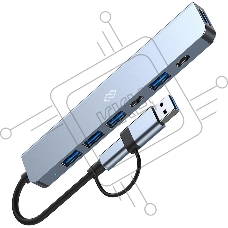 Разветвитель USB-C Digma DHUB-7USB-AC-3.0 7порт. черный