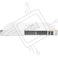 Коммутатор HPE Instant On 1960 24PoE+ 370W, 24×1 Гбит/с PoE+ + 4×10 Гбит/с SFP+, настраиваемый