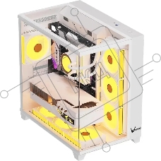 Компьютерный корпус Formula Crystal Z9 белый без БП ATX 7x120mm 2xUSB3.0 audio bott PSU