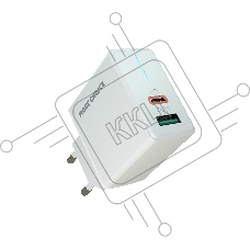 Зарядное устройство MORE CHOICE (4610196408649) NC61 СЗУ 1USB+1USB-C 3.0A PD 20W+QC3.0 быстрая зарядка белый