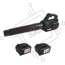 Профессиональная аккумуляторная воздуходувка KLPRO KLBUF18-50 (18В, Li-ion-2шт 5,0Ач, ЗУ 4,5А возд поток 36-108 км/с Turbo: 151 км/с)