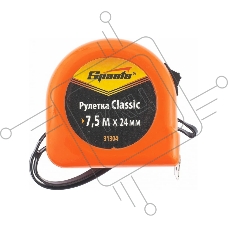 Рулетка Classic, 7.5 м х 24 мм, пластиковый корпус  Sparta