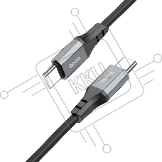 Кабель Hoco Spear X86 TYPE-C TO TYPE-C USB Type-C (m)-USB Type-C (m) 1м черный коробка