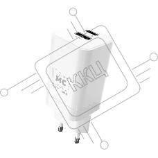Зарядное устройство MORE CHOICE (4620202555779) NC85i 1USB+1Type-C 3.0A PD 20W+QC3.0 для Lightning 8-pin Type-C, белый