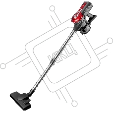 Пылесос вертикальный BRAYER BR4268 серый/красный, питание от сети, 185 Вт, уборка сухая, пылесборник 0,8 л