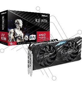 Видеокарта Asrock PCI-E 4.0 RX7600XT CL 16GO AMD Radeon RX 7600XT 16Gb 128bit GDDR6 2470/18000 HDMIx1 DPx3 HDCP Ret