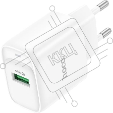 Сетевое зарядное устройство HOCO C140A 1USB 3.0A QC3.0, белый
