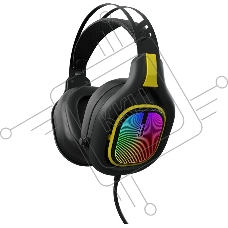 Гарнитура GMNG HS-L630G чёрный/жёлтый, проводная, подсветка