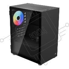 Корпус Aerocool  / Formula CS-111-G-BK-v1 (mATX, 0.5mm, стекло, USB3.0 x1, USB2.0 x2, 1x 12cm Black Fan)