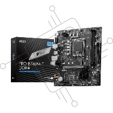 Материнская плата MSI PRO B760M-E DDR4, LGA 1700, Intel B760, 2xDDR4, 4xSATA, 1xM.2, 1xPCIe 4.0 x16, 1xPCIe 4.0 x1, 1xHDMI, 1xVGA, 1x1Gb LAN, 2xUSB-A 3.2 Gen 1, 4xUSB-A 2.0, 3x3.5 мм, 7.1, mATX