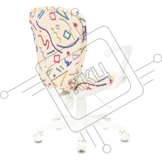 Кресло детское Бюрократ KD-W10AXSN песочный Sticks 02 крестовина пластик пластик белый