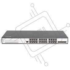 Коммутатор GIGALINK GL-SW-G204-28P, 24×1 Гбит/с PoE + 4×10 Гбит/с SFP+, управляемый