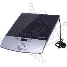 Плита настольная электрическая Hyundai HYC-0102 серебристый/черный стеклокерамика