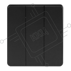 Выключатель Kranz ROUND 3 кл 10А с/у оникс