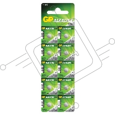 Алкалиновые пуговичные батарейки GP 177A - 10 шт., каждая в своем отрывном блистере