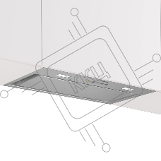 Встраивамая вытяжка Bosch DLN56AC50 52 см, производительность до 570 м3/ч., 3 ступен и + интенсивный режим, LED-освещение, кнопочный переключатель