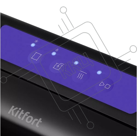 Вакуумный упаковщик Kitfort КТ-1528-1 110Вт черный/фиолетовый