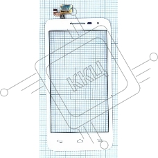 Сенсорное стекло (тачскрин) для Alcatel POP D5 5038D, белое