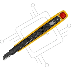 Нож Denzel 9 мм, сменное лезвие, SK4, алюминиевый корпус, торцевой зажим