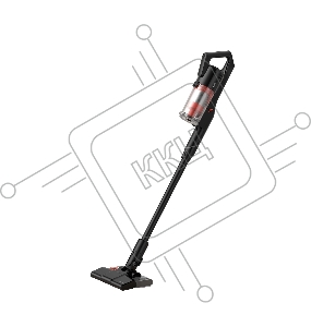 Пылесос вертикальный Deerma DEM-T20W черный, питание от аккумулятора, 80 Вт, уборка влажная/сухая, пылесборник 0.4 л, работа от АКБ max - 35 мин