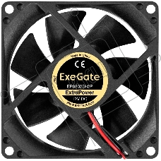 Вентилятор корпусной ExeGate EP08025H2P, 80 мм, 2800 об/мин, 24 дБ, 2-pin, без подсветки