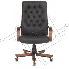 Кресло руководителя Бюрократ T-9928WALNUT/ECO черный, эко.кожа, крестовина металл/дерево Кресло руководителя Бюрократ T-9928WALNUT/ECO черный, эко.кожа, крестовина металл/дерево