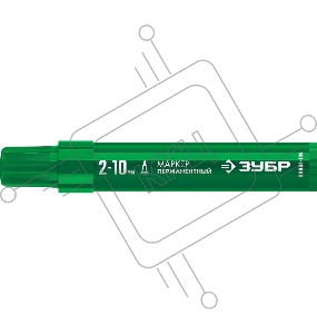 Перманентный маркер ЗУБР МП-1000К 2-10 мм, клиновидный, зеленый, ПРОФЕССИОНАЛ (06333-4)