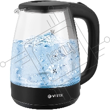 Чайник электрический Vitek VT-7004 1.8л. 1850Вт разноцветный корпус: стекло/пластик