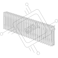 Дизайн-радиатор Royal Thermo Insignia VC3030 - 28 секц. RAL9016